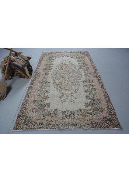 Eskitme Halı, Türk Halısı, Halı, 152 x 267 cm Bej Halı, Yün Yer Halı, Bohemsı Oturma Odası Halı, 1153