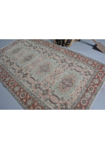 Eskitme Halı, Türk Halısı, Halı, 158 x 269 cm Turuncu Halı, Ofice Büyük Halı, Yün Oturma Odası Halı,