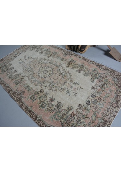 Eskitme Halı, Türk Halısı, Halı, 152 x 267 cm Bej Halı, Yün Yer Halı, Bohemsı Oturma Odası Halı, 1153