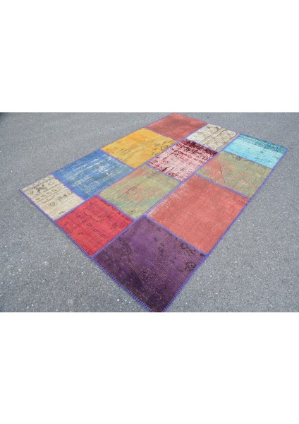 Türk Halısı, Eskitme Halı, Halı, 146 x 200 cm Kahverengi Halı, El Dokuma Alan Halı, 3001