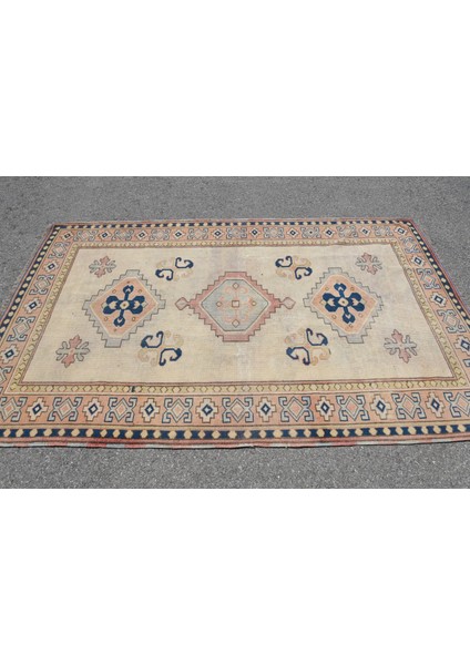 Türk Halısı, Eskitme Halı, Halı, 159 x 244 cm Bej Halı, Dekoratif Oturma Odası Halı, 4104