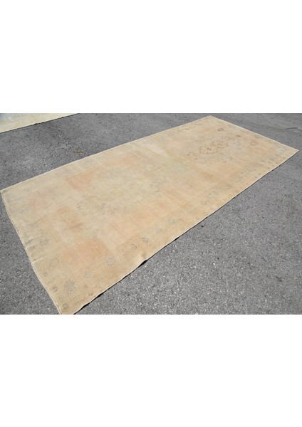 Eskitme Halı, Türk Halısı, Halı, 157 x 330 cm Bej Halı, Ofice Büyük Halı, Bohemsı Oturma Odası Halı,