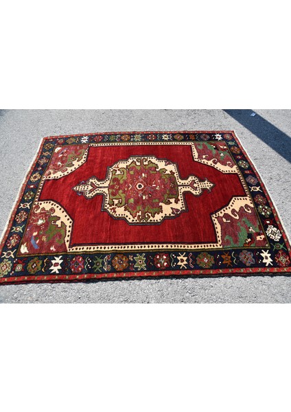 Eskitme Halı, Türk Halısı, Halı, 152 x 200 cm Kırmızı Halı, El Yapımı Banyo Halı, 4201