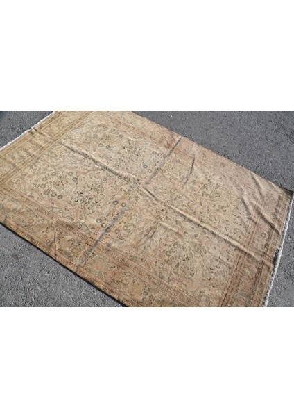 Türk Halısı, Eskitme Halı, Halı, 143 x 211 cm Kahverengi Halı, El Yapımı Banyo Halı, 5724