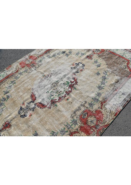 Türk Halısı, Eskitme Halı, Halı, 186 x 281 cm Bej Halı, Bahçe Oturma Odası Halı, Ofice Oturma Odası Ha