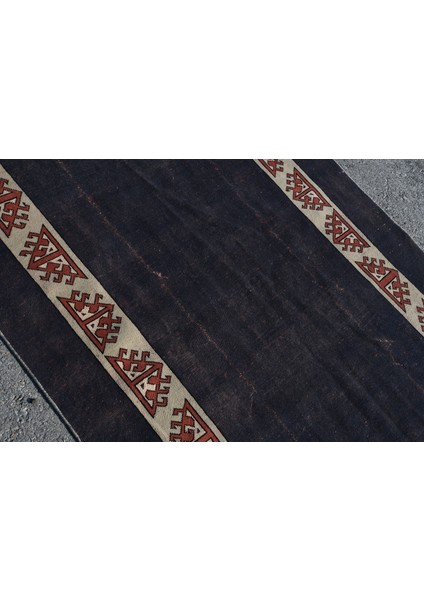 Türk Halısı, Eskitme Halı, Halı, 140 x 232 cm Siyah Halı, El Dokuma Banyo Halı, El Yapımı Alan Halı,