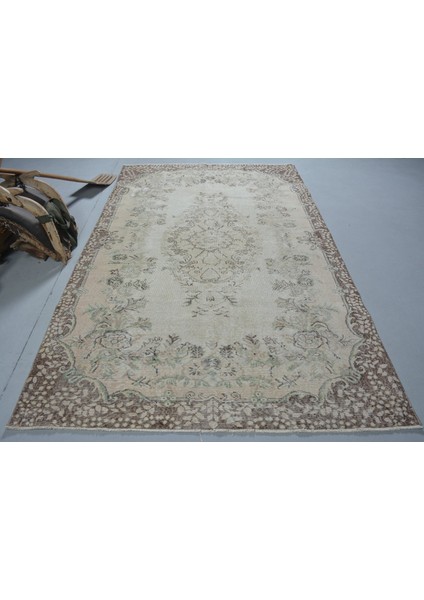 Türk Halısı, Eskitme Halı, Halı, 174 x 274 cm Bej Halı, El Yapımı Oturma Odası Halı, 11435