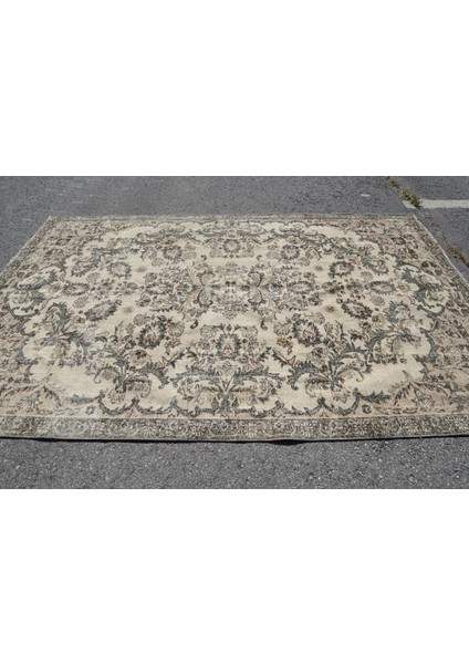 Türk Halısı, Eskitme Halı, Halı, 192 x 302 cm Bej Halı, Bahçe Yer Halı, Dekoratif Yer Halı, 4465 modelleri