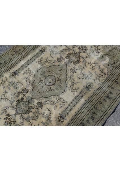 Türk Halısı, Eskitme Halı, Halı, 148 x 214 cm Yeşil Halı, Bohemsı Alan Halı, Dekoratif Banyo Halı, 44