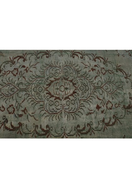 Türk Halısı, Eskitme Halı, Halı, 142 x 239 cm Yeşil Halı, El Yapımı Alan Halı, Dekoratif Alan Halı, 4