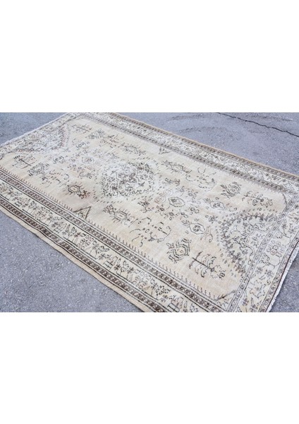 Türk Halısı, Eskitme Halı, Halı, 171 x 272 cm Bej Halı, Anadolusı Oturma Odası Halı, 6975