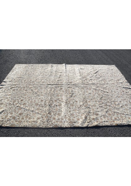 Eskitme Halı, Türk Halısı, Halı, 197 x 303 cm Bej Halı, Bohemsı Büyük Halı, El Yapımı Oturma Odası Hal