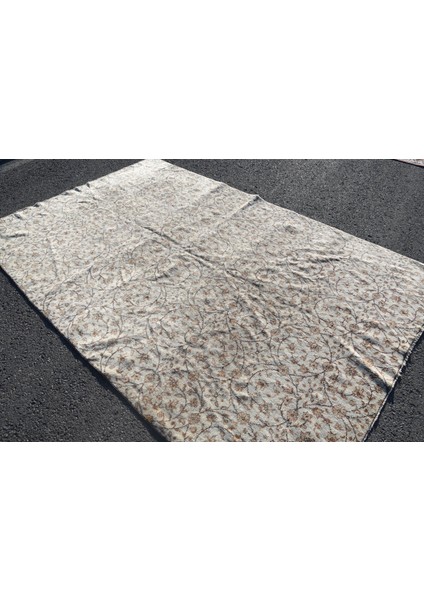 Eskitme Halı, Türk Halısı, Halı, 197 x 303 cm Bej Halı, Bohemsı Büyük Halı, El Yapımı Oturma Odası Hal
