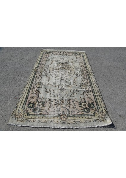 Eskitme Halı, Türk Halısı, Halı, 160 x 272 cm Bej Halı, Organik Oturma Odası Halı, 5339