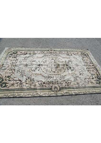 Eskitme Halı, Türk Halısı, Halı, 160 x 272 cm Bej Halı, Organik Oturma Odası Halı, 5339