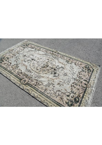 Eskitme Halı, Türk Halısı, Halı, 160 x 272 cm Bej Halı, Organik Oturma Odası Halı, 5339