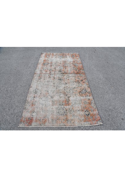Eskitme Halı, Türk Halısı, Halı, 124 x 234 cm Bej Halı, Bahçe Alan Halı, El Yapımı Alan Halı, 5963