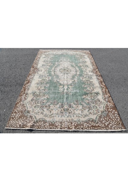 Eskitme Halı, Türk Halısı, Halı, 182 x 290 cm Yeşil Halı, Anadolusı Salon Halı, Yün Salon Halı, 5655