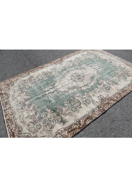 Eskitme Halı, Türk Halısı, Halı, 182 x 290 cm Yeşil Halı, Anadolusı Salon Halı, Yün Salon Halı, 5655