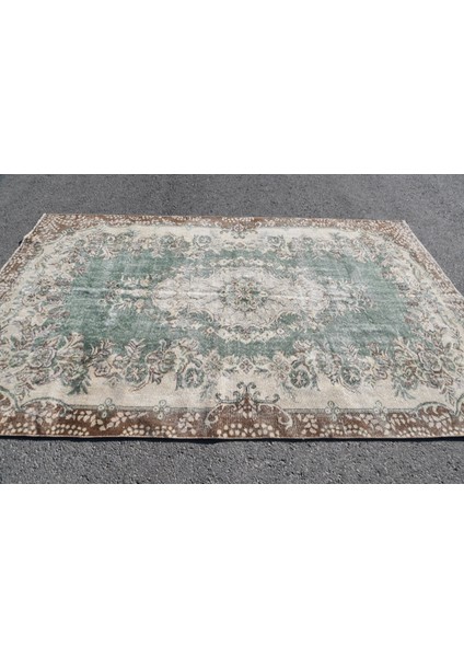 Eskitme Halı, Türk Halısı, Halı, 182 x 290 cm Yeşil Halı, Anadolusı Salon Halı, Yün Salon Halı, 5655