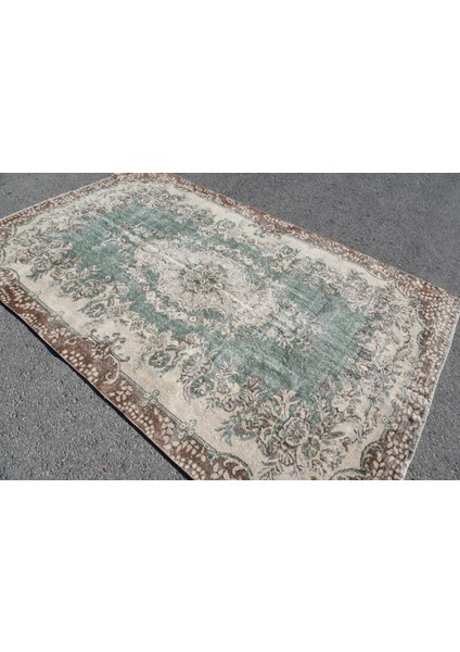 Eskitme Halı, Türk Halısı, Halı, 182 x 290 cm Yeşil Halı, Anadolusı Salon Halı, Yün Salon Halı, 5655