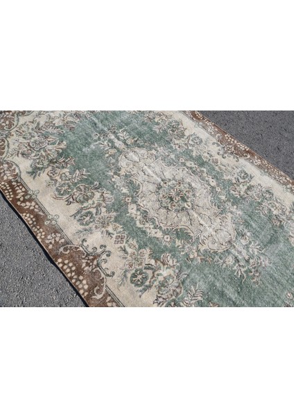 Eskitme Halı, Türk Halısı, Halı, 182 x 290 cm Yeşil Halı, Anadolusı Salon Halı, Yün Salon Halı, 5655