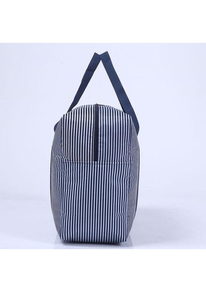 Çizgili Desen Seyahat Bagaj Çanta Giysi Depolama Organizatör Çanta Fermuar Büyük Kapasiteli Yorgan Bitirme Çantası Dolap Organizatör Kutusu | Katlanabilir Saklama Torbaları (Yurt Dışından) fiyatları