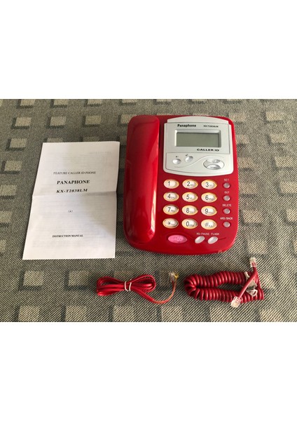 KX-T2838LM Masaüstü Kablolu Ev Telefonu (Kırmızı)