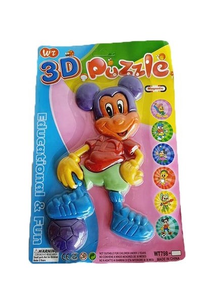 3D Eğitici Magnet Puzzle 23CM (Fare)