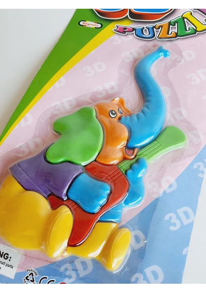 3D Eğitici Magnet Puzzle 23CM (Fil)