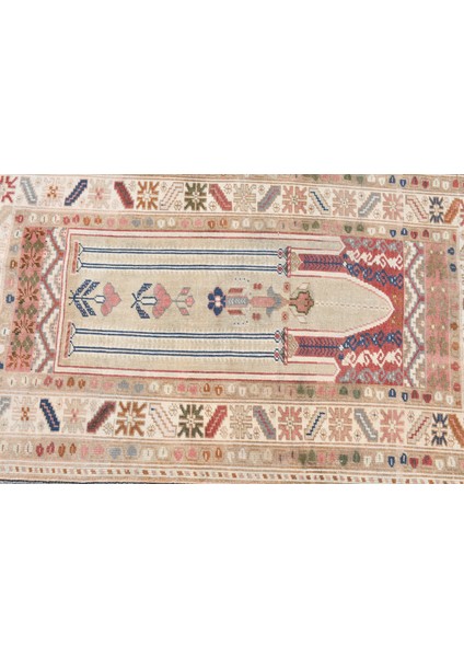 Türk Halısı, Eskitme Halı, Halı, 95 x 156 cm Bej Halı, Organik Yatak Odası Halı, Ofice Yatak Odası Hal indirimleri