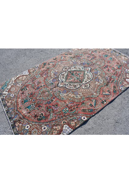 Eskitme Halı, Türk Halısı, Halı, 141 x 244 cm Kahverengi Halı, Dekoratif Alan Halı, 7123