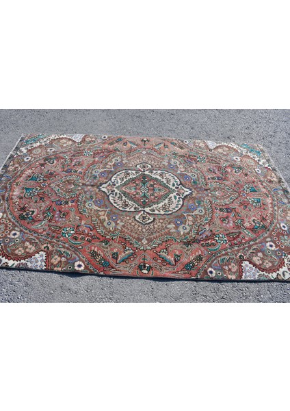 Eskitme Halı, Türk Halısı, Halı, 141 x 244 cm Kahverengi Halı, Dekoratif Alan Halı, 7123