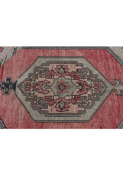 Eskitme Halı, Türk Halısı, Halı, 113 x 207 cm Kırmızı Halı, El Yapımı Alan Halı, Anadolusı Alan Halı, modelleri