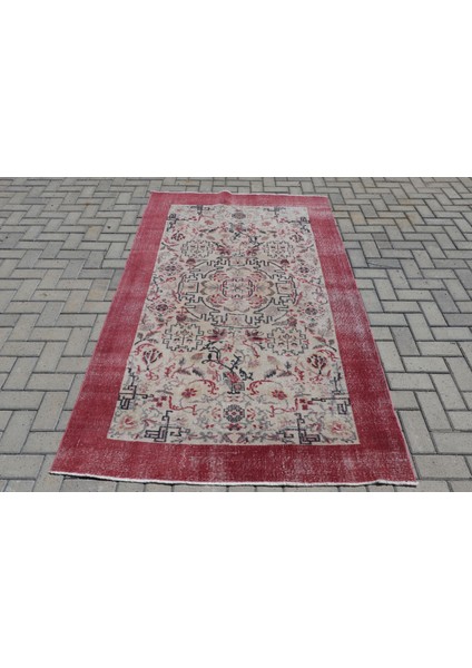 Türk Halısı, Eskitme Halı, Halı, 135 x 230 cm Bej Halı, Organik Alan Halı, Dekoratif Alan Halı, 6831