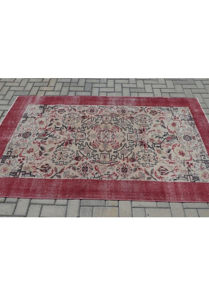 Türk Halısı, Eskitme Halı, Halı, 135 x 230 cm Bej Halı, Organik Alan Halı, Dekoratif Alan Halı, 6831