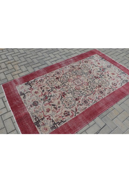 Türk Halısı, Eskitme Halı, Halı, 135 x 230 cm Bej Halı, Organik Alan Halı, Dekoratif Alan Halı, 6831