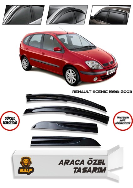 Renault Scenic Cam Rüzgarlığı 4lü 1998-2003 Takım Parlak Siyah modelleri