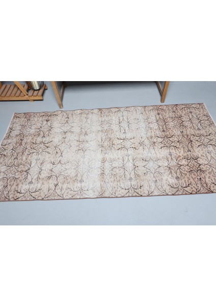 Türk Halısı, Eskitme Halı, Halı, 107 x 220 cm Bej Halı, Banyo Halı, Dekoratif Banyo Halı, 9221 modelleri