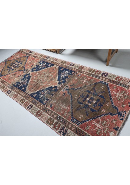 Türk Halısı, Eskitme Halı, Halı, 130 x 306 cm Mavi Halı, Dekoratif Büyük Halı, Kabilesı Salon Halı, 9 fırsatları