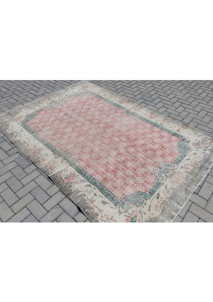 Eskitme Halı, Türk Halısı, Halı, 181 x 269 cm Pempe Halı, Yün Büyük Halı, Organik Yer Halı, 6847