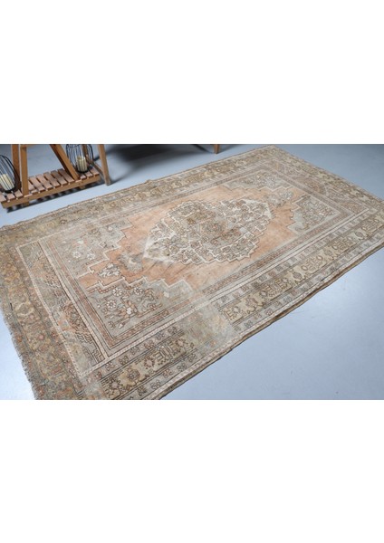 Eskitme Halı, Türk Halısı, Halı, 164 x 285 cm Turuncu Halı, El Yapımı Büyük Halı, 9388