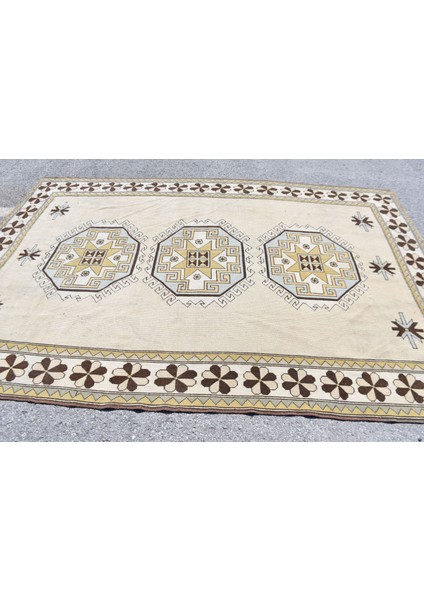 Eskitme Halı, Türk Halısı, Halı, 210 x 302 cm Mavi Halı, Yün Büyük Halı, Yer Halı, 10287