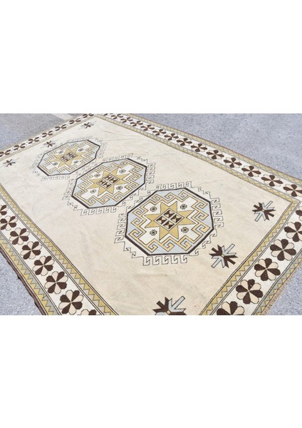 Eskitme Halı, Türk Halısı, Halı, 210 x 302 cm Mavi Halı, Yün Büyük Halı, Yer Halı, 10287