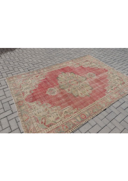 Eskitme Halı, Türk Halısı, Halı, 183 x 262 cm Kırmızı Halı, El Yapımı Büyük Halı, 6849 fırsatları
