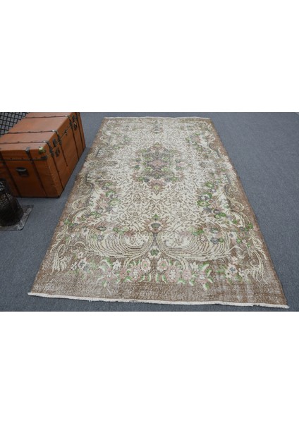 Eskitme Halı, Türk Halısı, Halı, 159 x 283 cm Bej Halı, Anadolusı Oturma Odası Halı, 11637