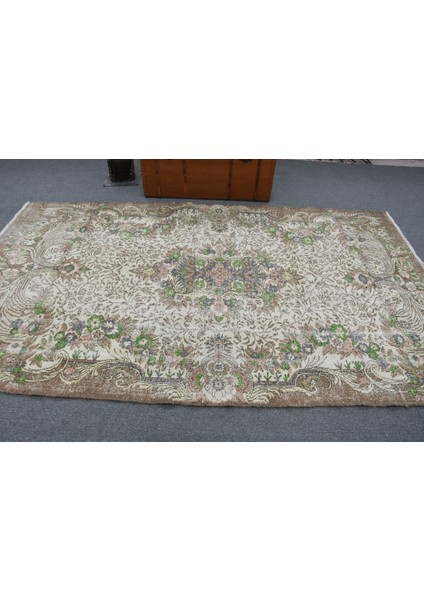 Eskitme Halı, Türk Halısı, Halı, 159 x 283 cm Bej Halı, Anadolusı Oturma Odası Halı, 11637