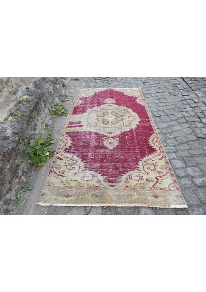 Eskitme Halı, Türk Halısı, Halı, 127 x 246 cm Kırmızı Halı, Bohemsı Alan Halı, Ofice Alan Halı, 500