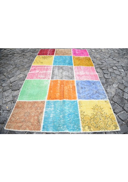 Eskitme Halı, Türk Halısı, Halı, 130 x 220 cm Mavi Halı, El Yapımı Alan Halı, Kabilesı Alan Halı, 294