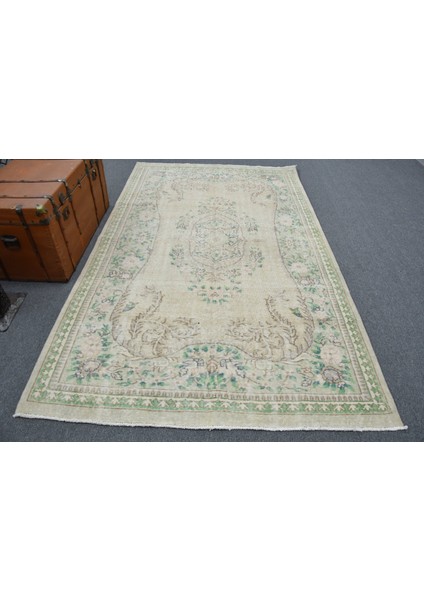 Türk Halısı, Eskitme Halı, Halı, 166 x 275 cm Bej Halı, Kabilesı Büyük Halı, Dekoratif Yer Halı, 1165